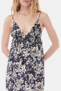Satin print dress - Flan