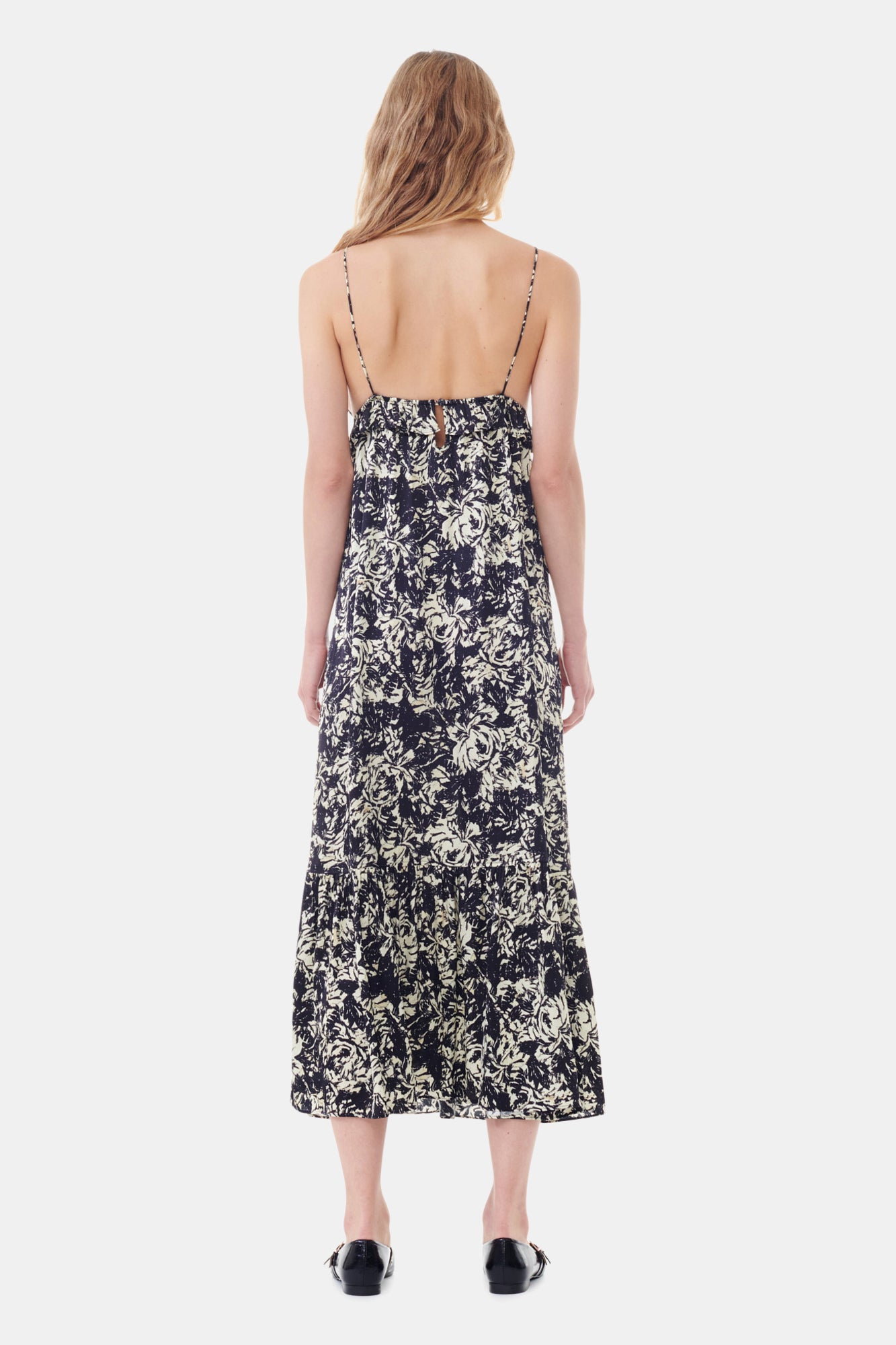 Satin print dress - Flan