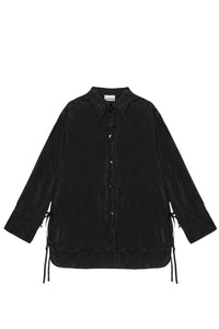 Chemise oversize à lacets - Black