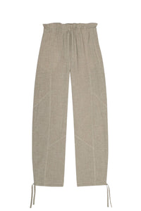 Light mottled tailored trousers with elasticated waistband - Alfalfa