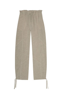 Pantalon de tailleur chiné clair à taille élastiquée - Alfalfa