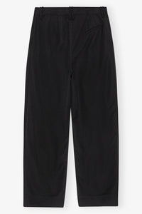 Pantalon droit en satin - Black