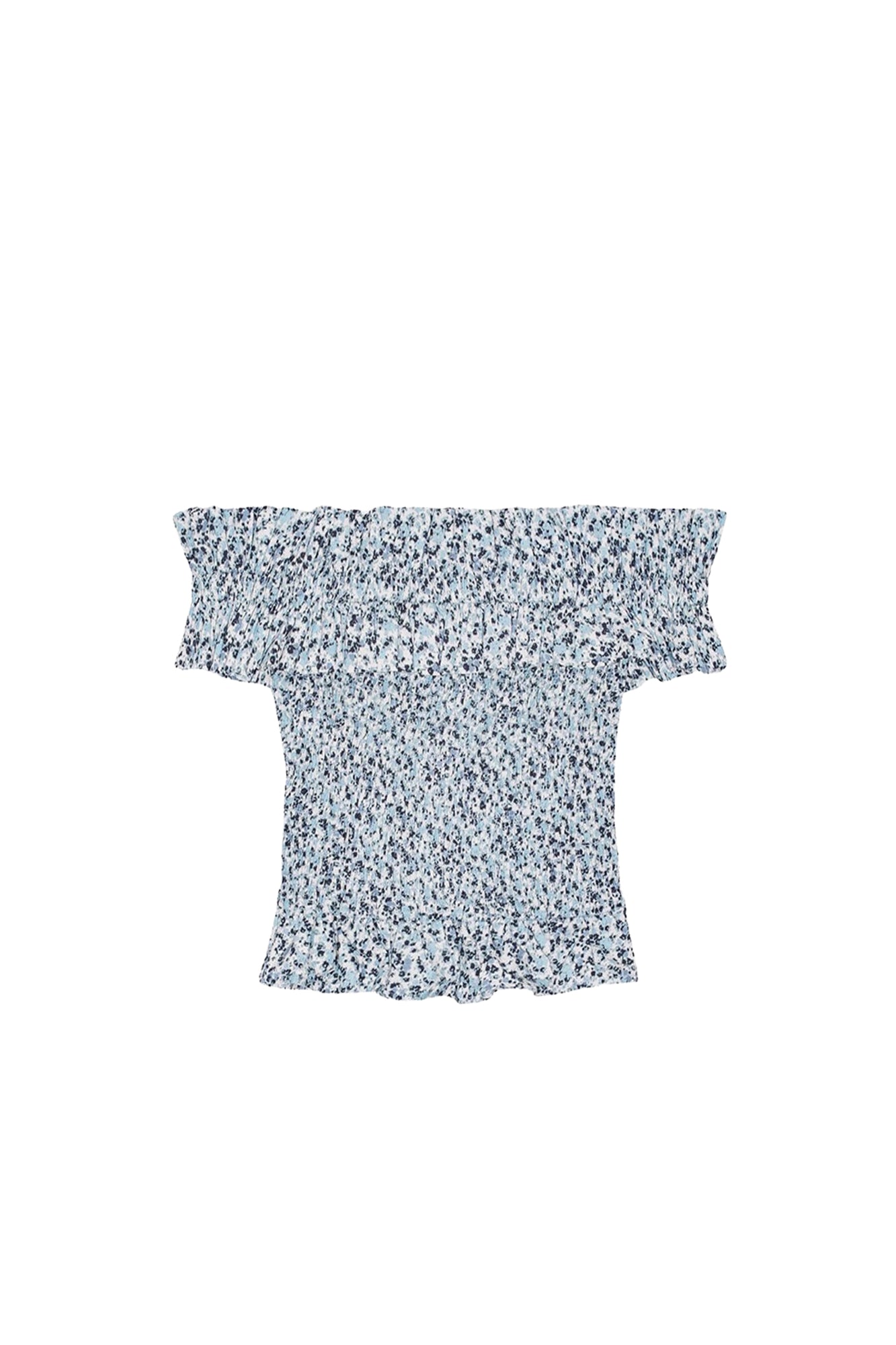 Top à imprimé floral et épaules dénudées en coton - Glacier Lake