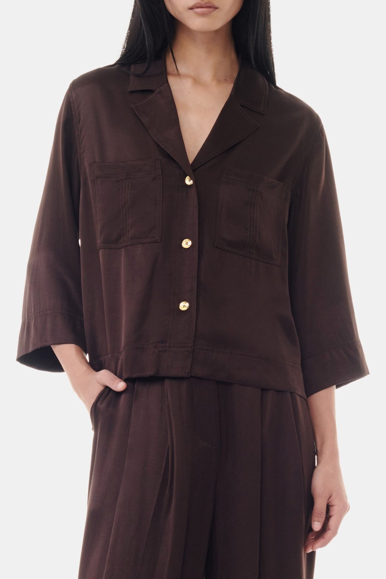 Short satin shirt - Mole