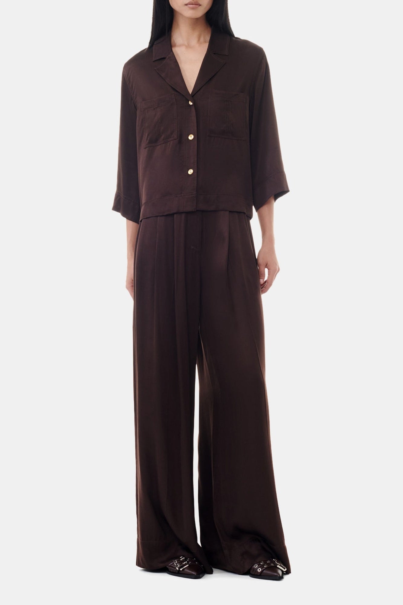 Short satin shirt - Mole