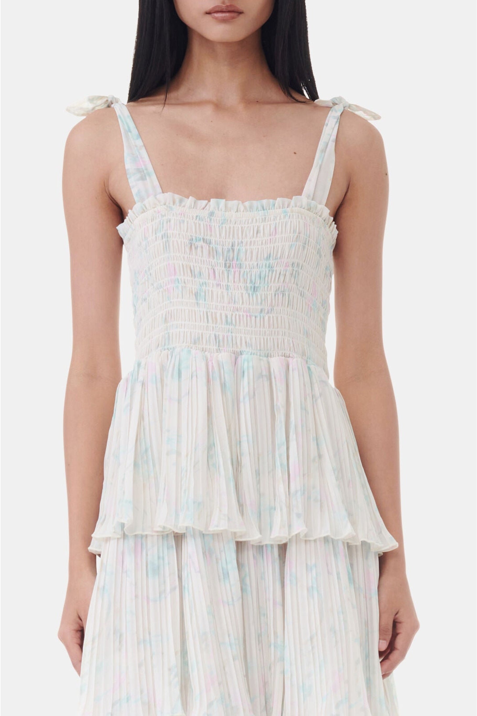 Robe longue à bretelles nouées - Tofu