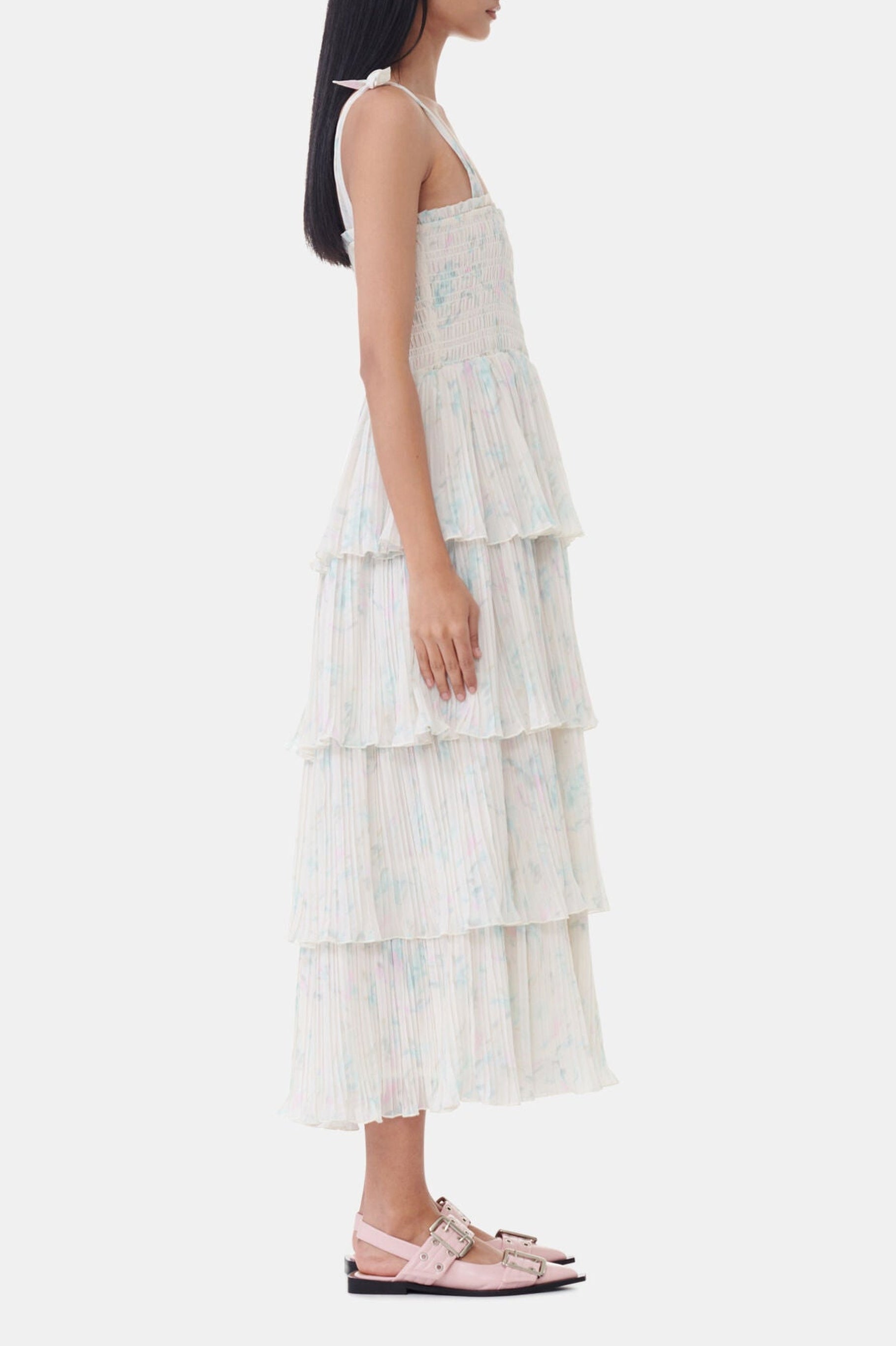 Robe longue à bretelles nouées - Tofu