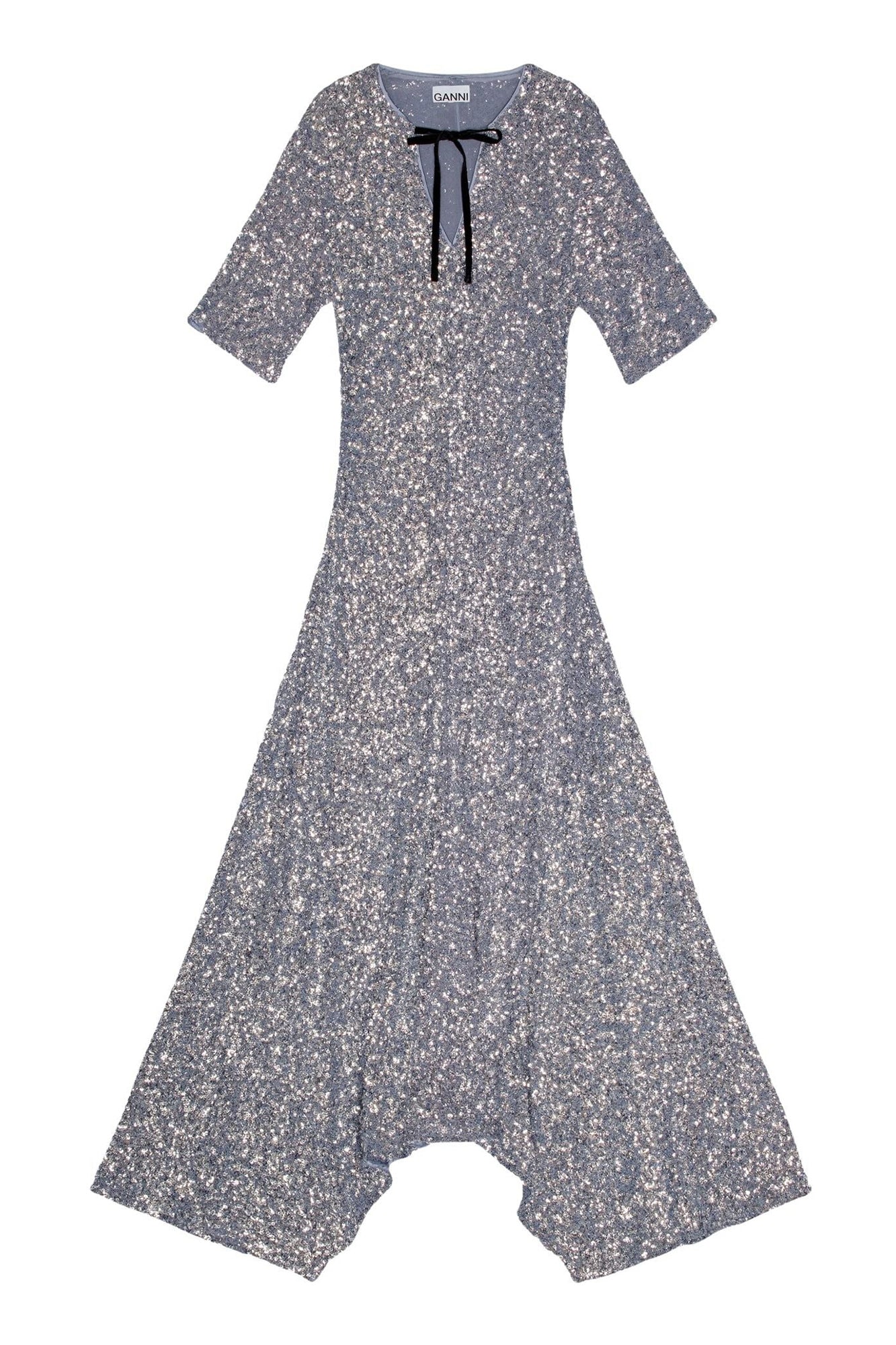 Robe longue à sequins 3D - Folkstone Gray