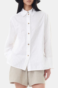 Chemise oversize à rayures - Bright White