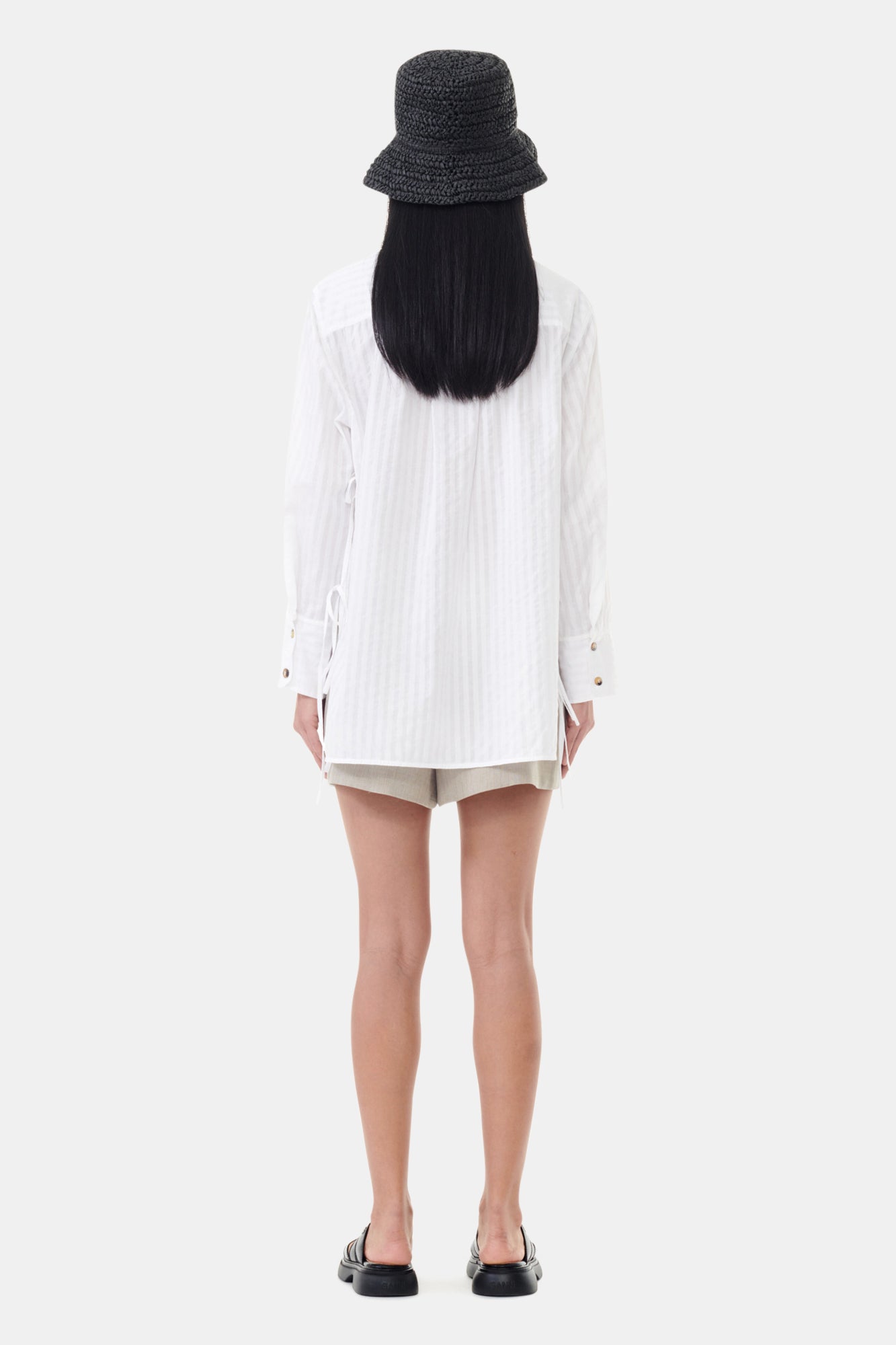 Chemise oversize à rayures - Bright White