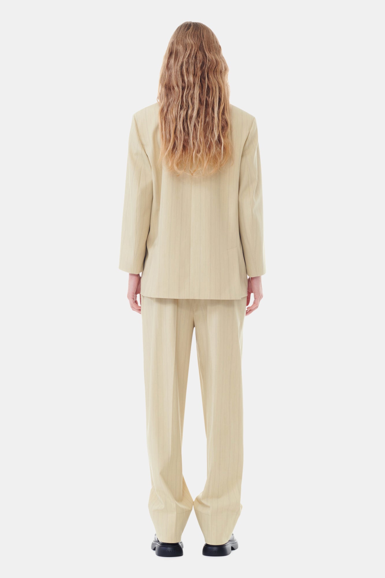 Pantalon Stripe Suiting High Waist - Sahara Sun