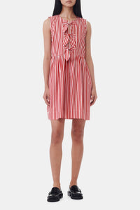 Robe courte à rayures en coton - Barbados Cherry