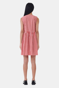 Robe courte à rayures en coton - Barbados Cherry