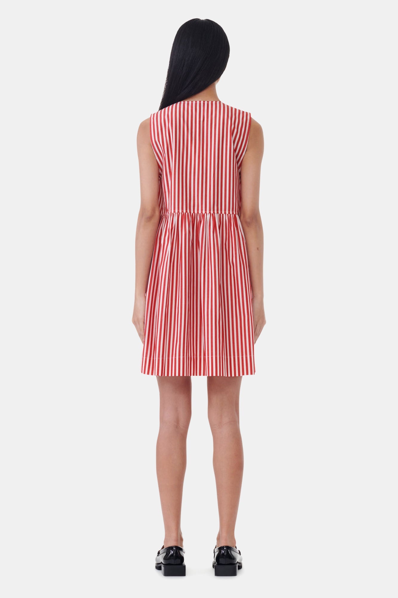 Robe courte à rayures en coton - Barbados Cherry