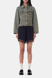 Short élastique en dentelle - Black