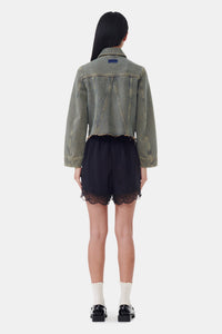 Short élastique en dentelle - Black