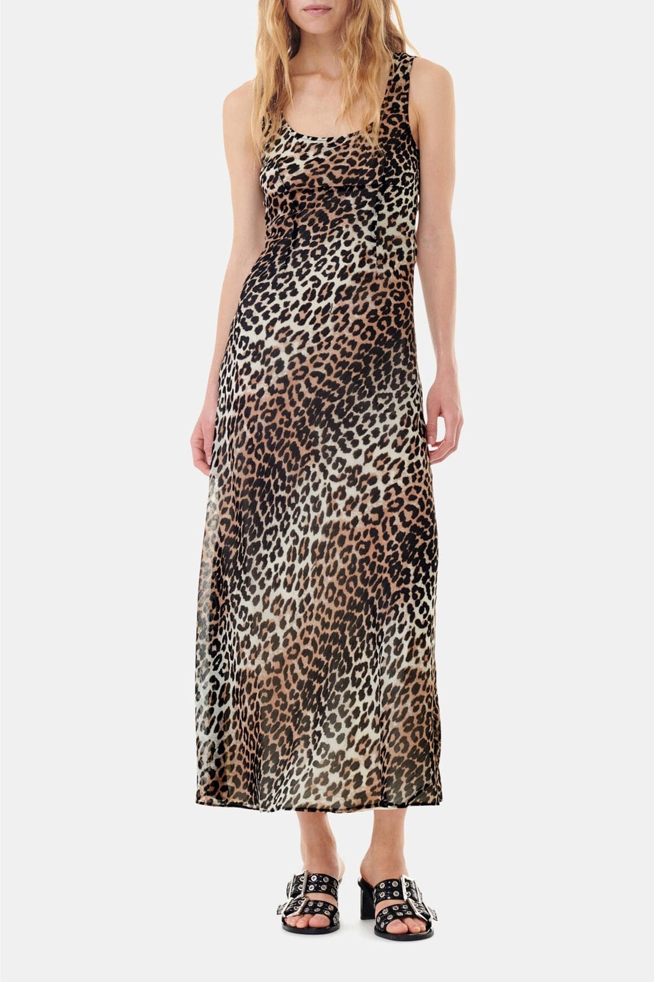 Robe longue imprimé animal - Almond Milk