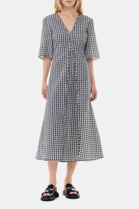V-neck maxi dress - Egret