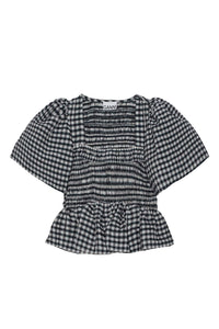 Blouse péplum volanté - Egret