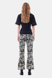 Blouse croisée en coton - Black