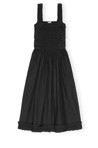 Robe midi plissée sans manches - Black