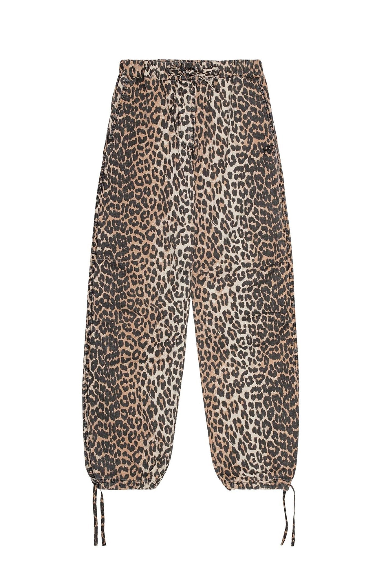 Pantalon de coton avec cordon de serrage en toile - Almond Milk