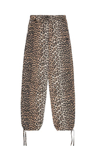 Cotton trousers with canvas drawstring - Almond Milk