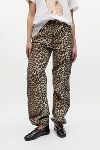 Pantalon de coton avec cordon de serrage en toile - Almond Milk