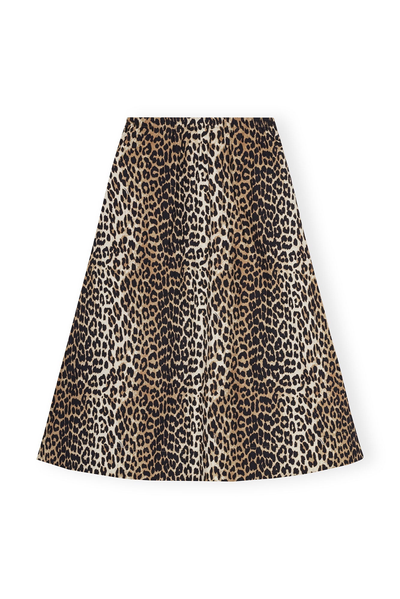 Jupe longue élastique en coton imprimé - Leopard