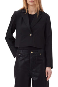 Short draped blazer - Black