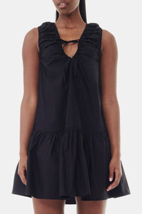 Robe courte à dos noué - Black