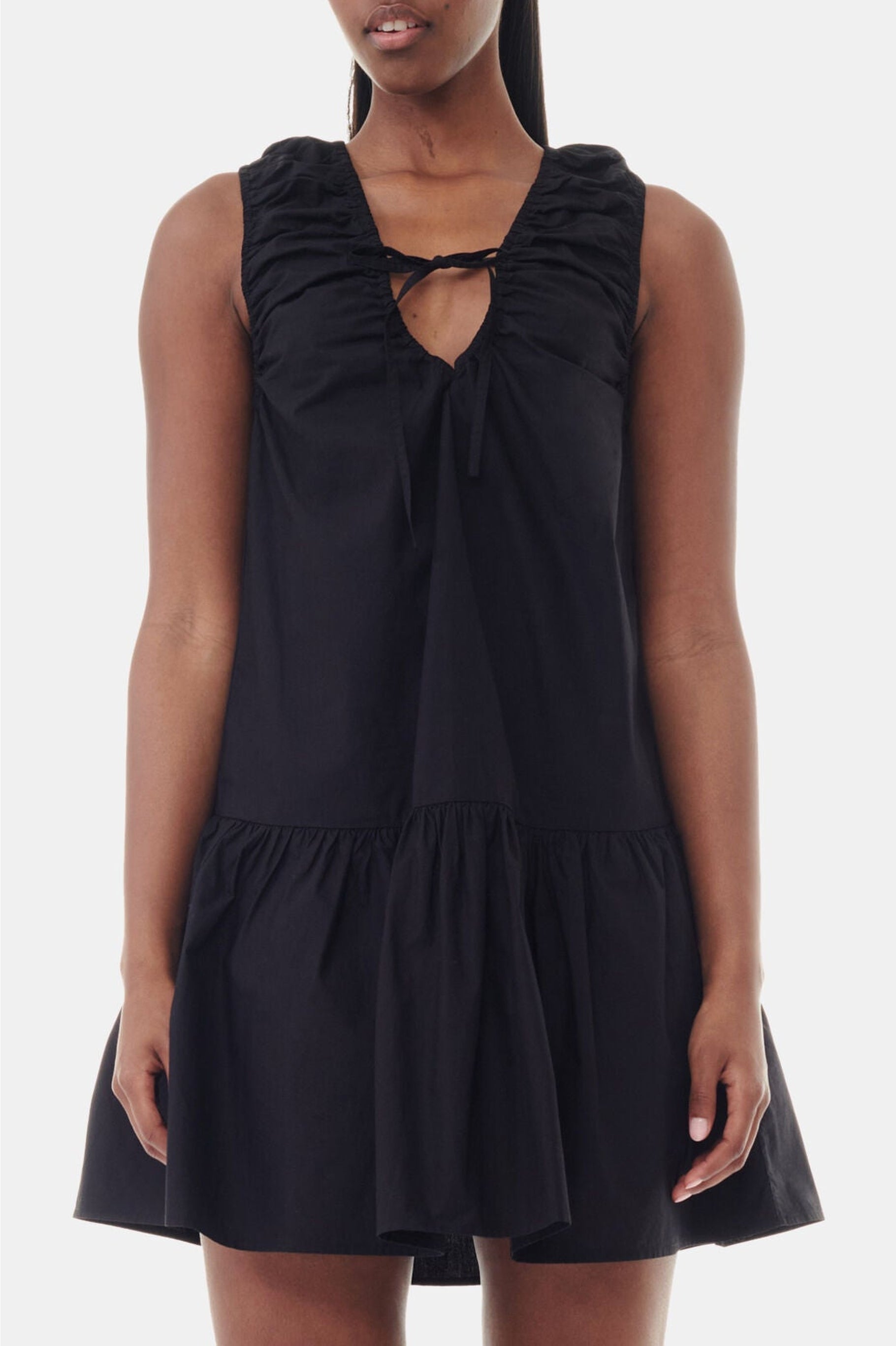 Robe courte à dos noué - Black