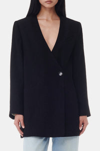 Blazer croisé à bouton - Black
