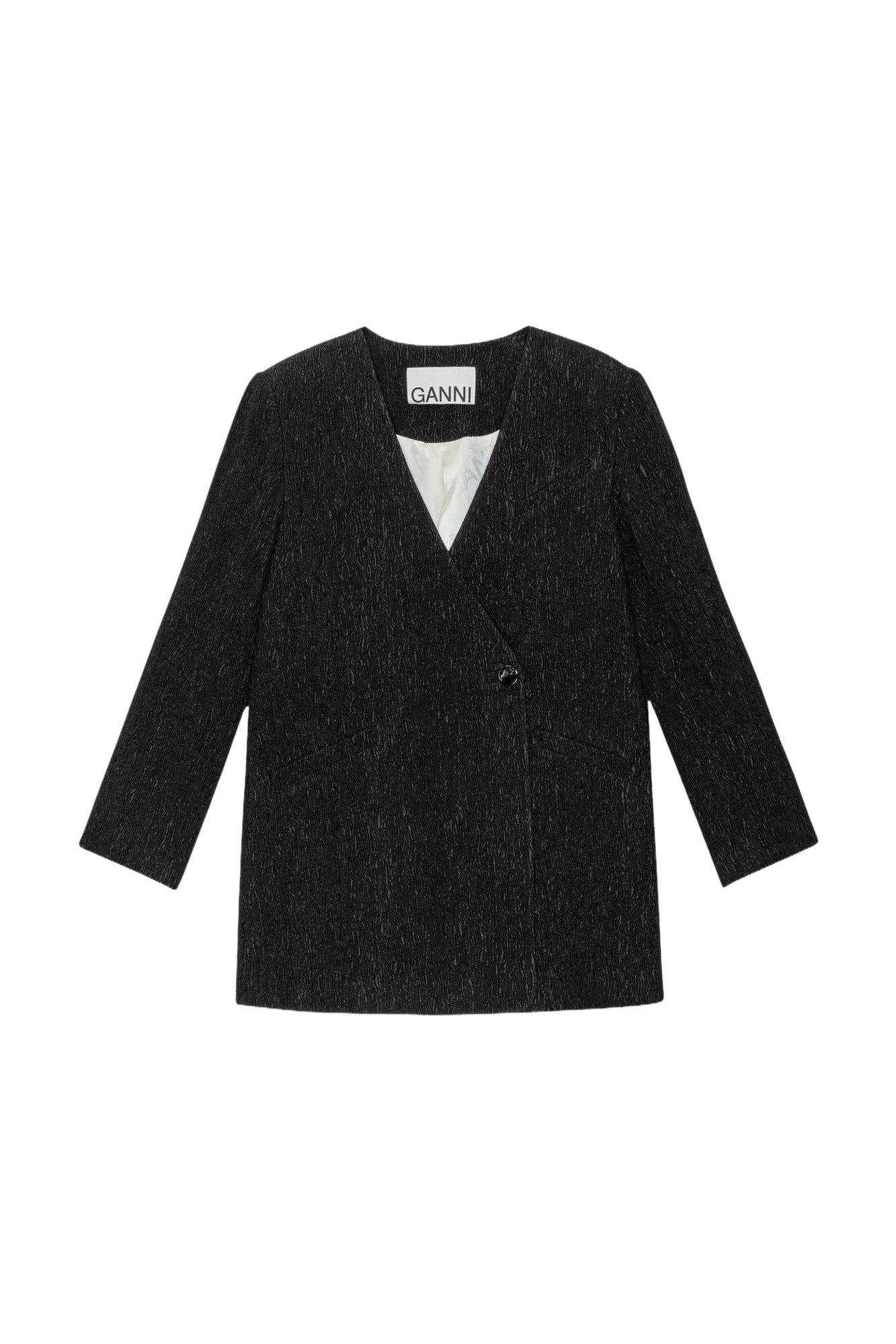 Blazer croisé à bouton - Black