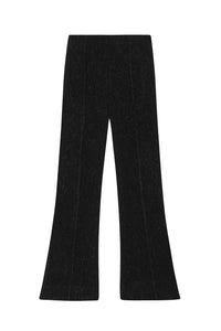 Pantalon évasé à sûrpiqures - Black