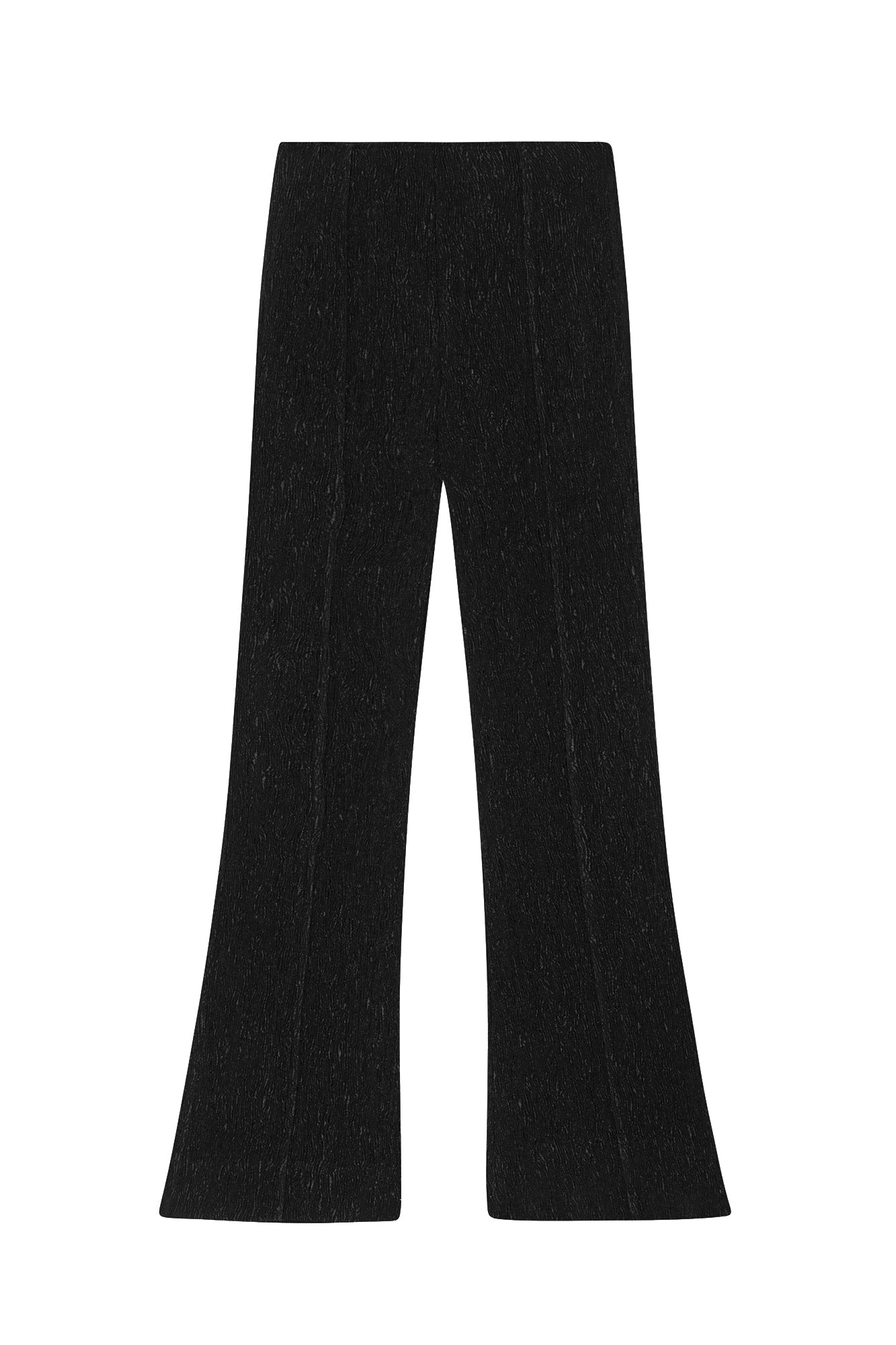 Pantalon évasé à sûrpiqures - Black