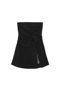 Strapless crepe top - Black