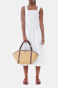 Robe mi longue à bretelles - Bright White