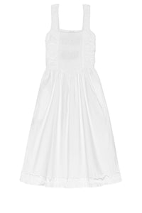 Robe mi longue à bretelles - Bright White