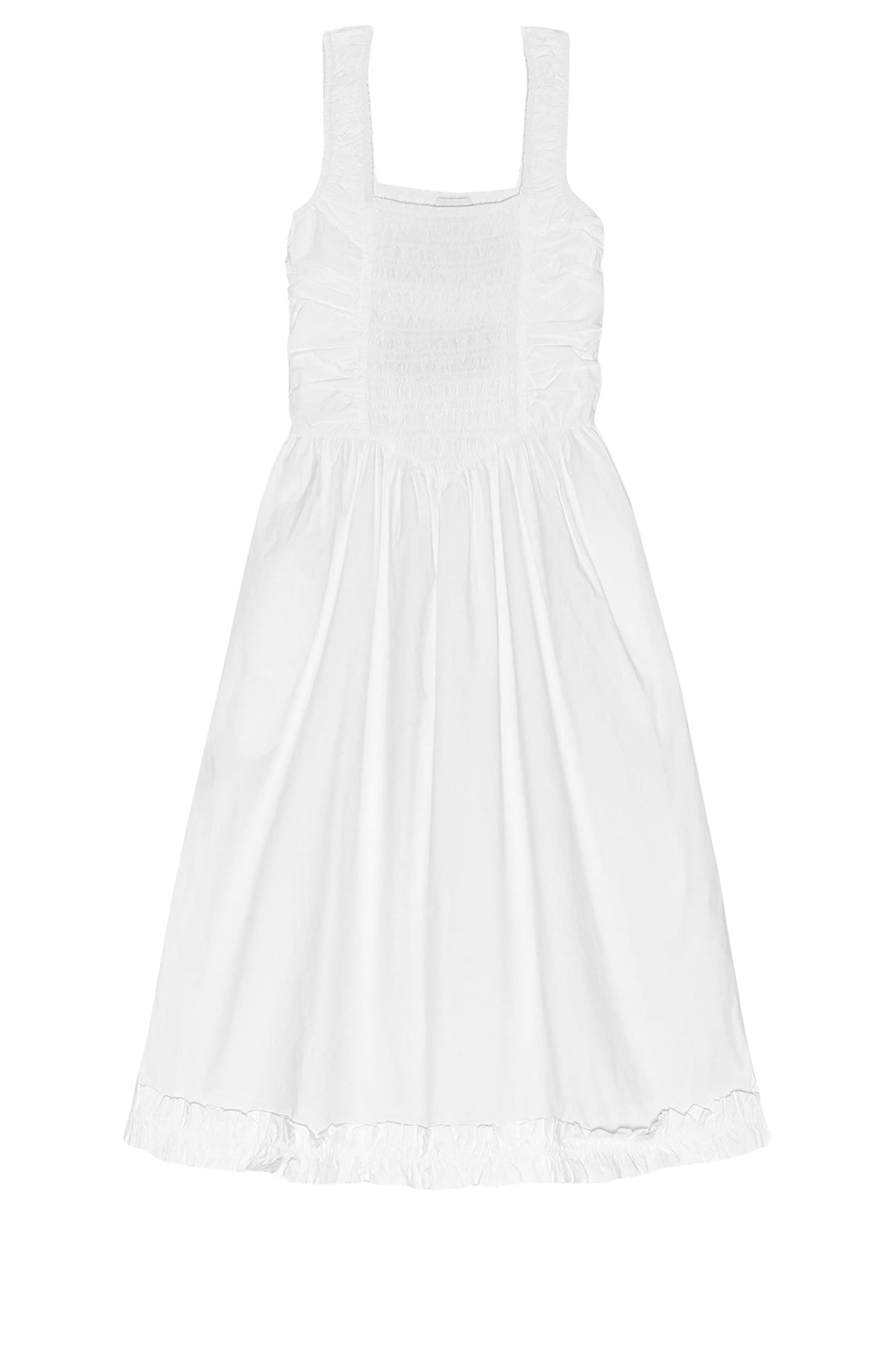 Robe mi longue à bretelles - Bright White