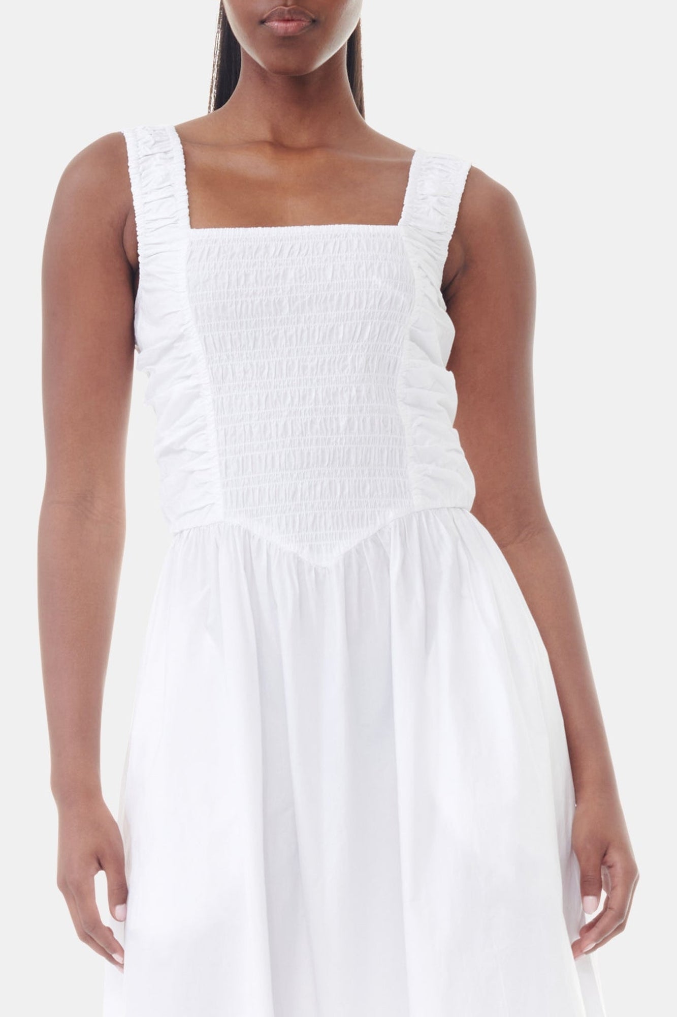 Robe mi longue à bretelles - Bright White
