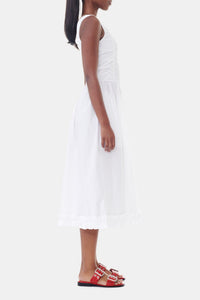Robe mi longue à bretelles - Bright White