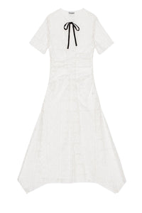 Robe longue à broderie anglaise - Egret