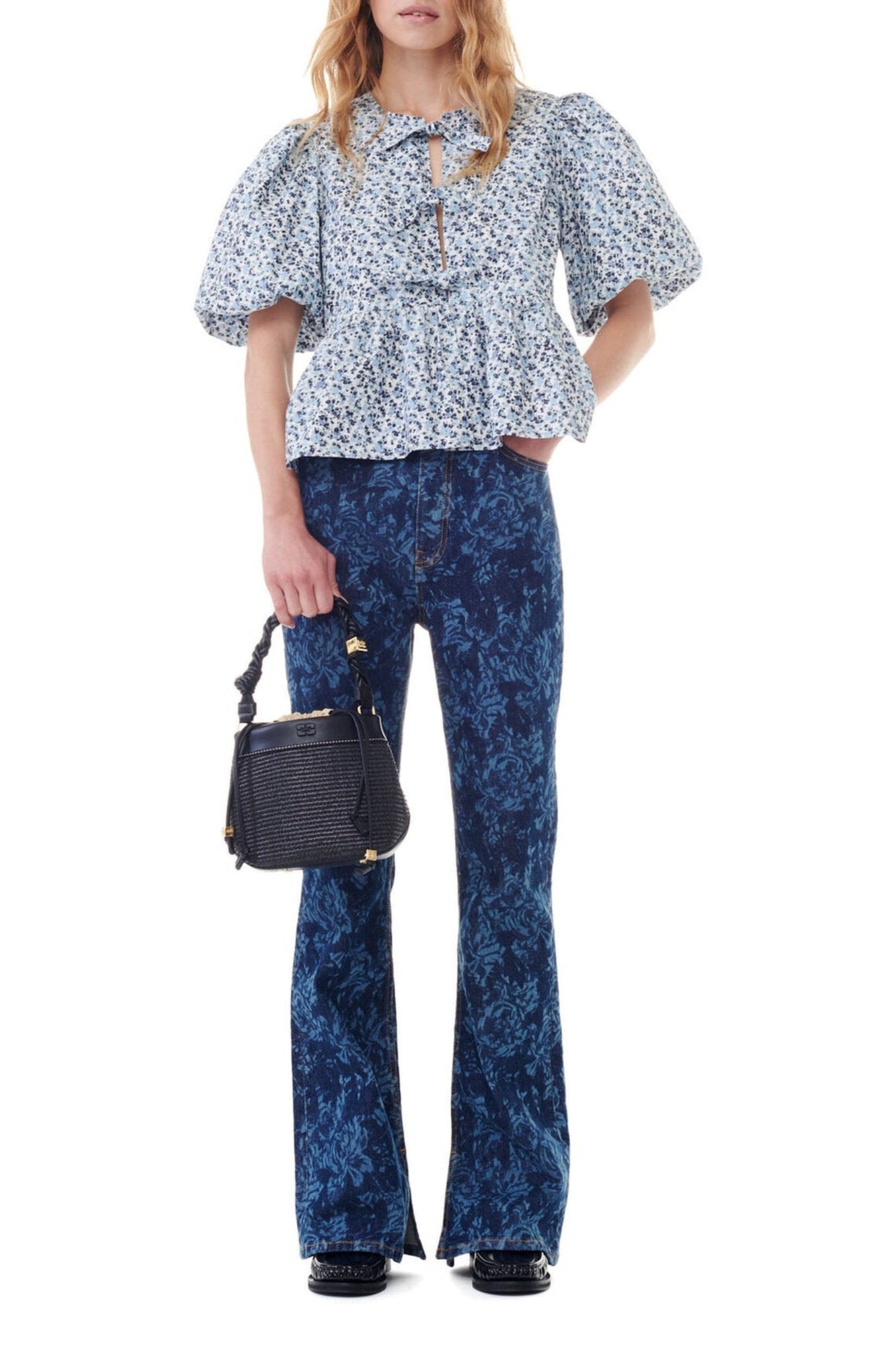Blouse péplum à imprimé floral - Glacier Lake