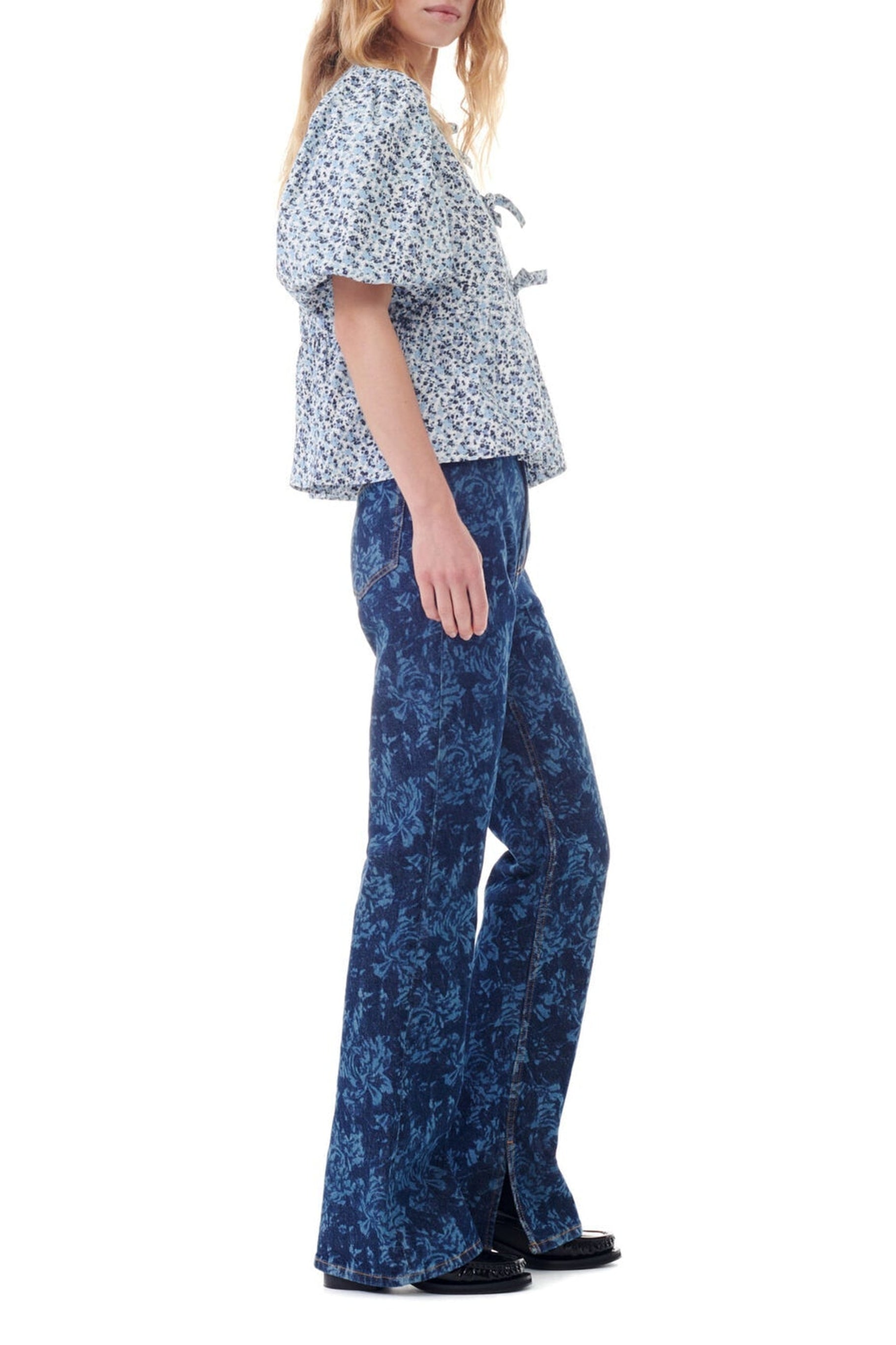 Blouse péplum à imprimé floral - Glacier Lake