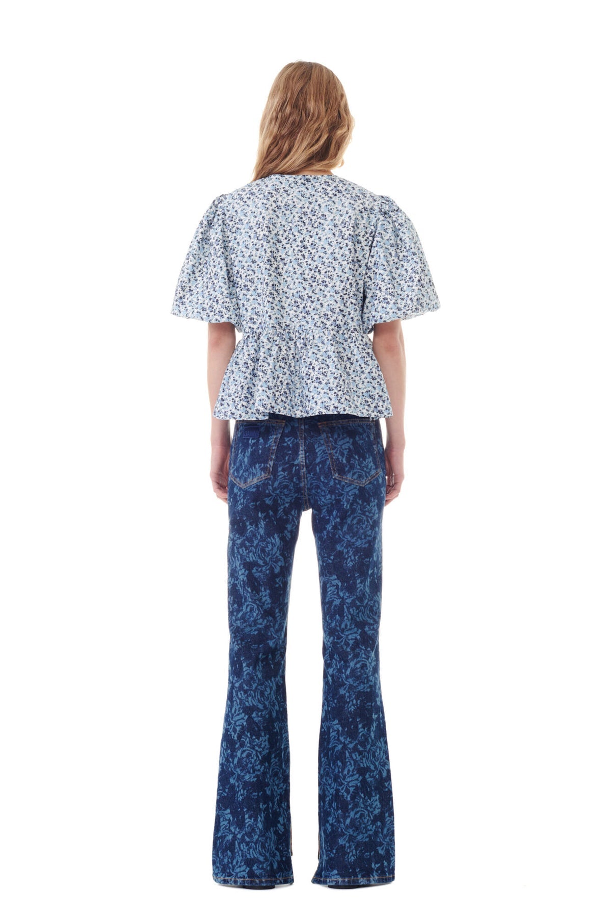 Blouse péplum à imprimé floral - Glacier Lake