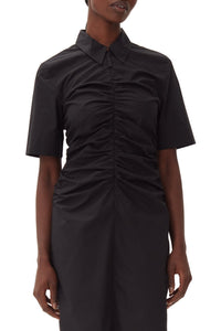Robe midi froncée - Black