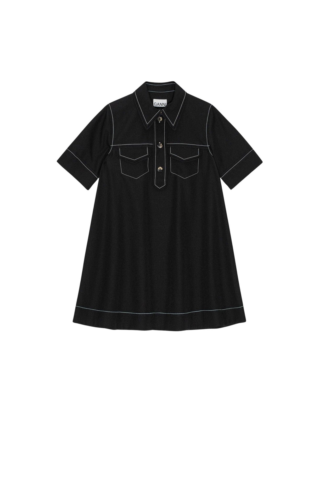 Robe courte en crêpe - Black