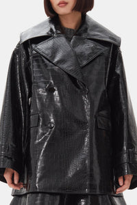 Veste midi Future avec coating - Black