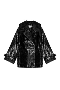 Veste midi Future avec coating - Black